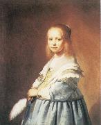 VERSPRONCK, Jan Cornelisz Portrait of a Girl Dressed in Blue France oil painting artist